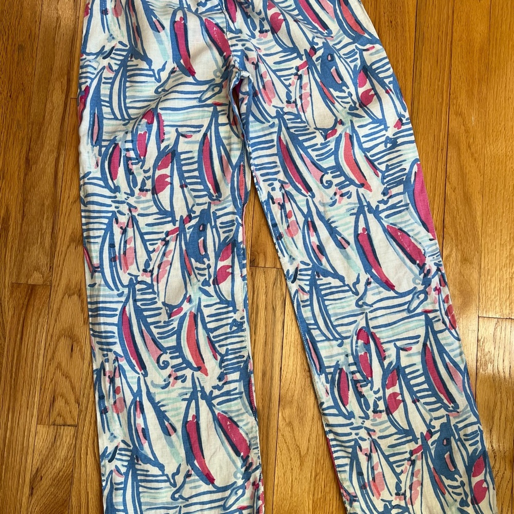 Lilly Pulitzer Linen Lounge Pants Girls XL